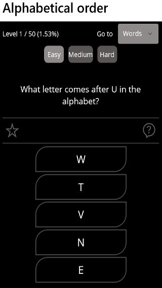 Alphabetical order