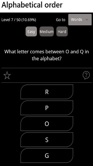 Alphabetical order